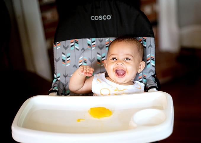 Cosco Kids Highchair for Baby, Simple Foldable High Chair, Convenient, Lightweight, and Compact Design, Spritz