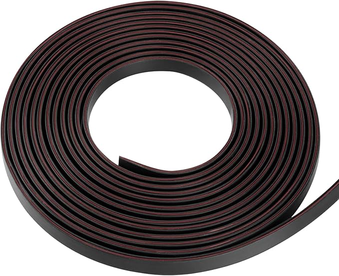 Silicone Edge Trim Self-Adhesive U Channel Silicone Edge Trim Edge Protector for Sheet Metal (Black, Fit 3/16" - L 10')