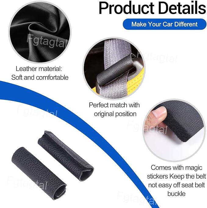 Car Seat Belt Stay Clips Compatible with Chevrolet Corvette C7 C8 2014-2026, Seat Belt Guide Anti-Belt Pop Guards Clips, Seat Belt Buckle Anti Off Cover, 2Pcs (Black)