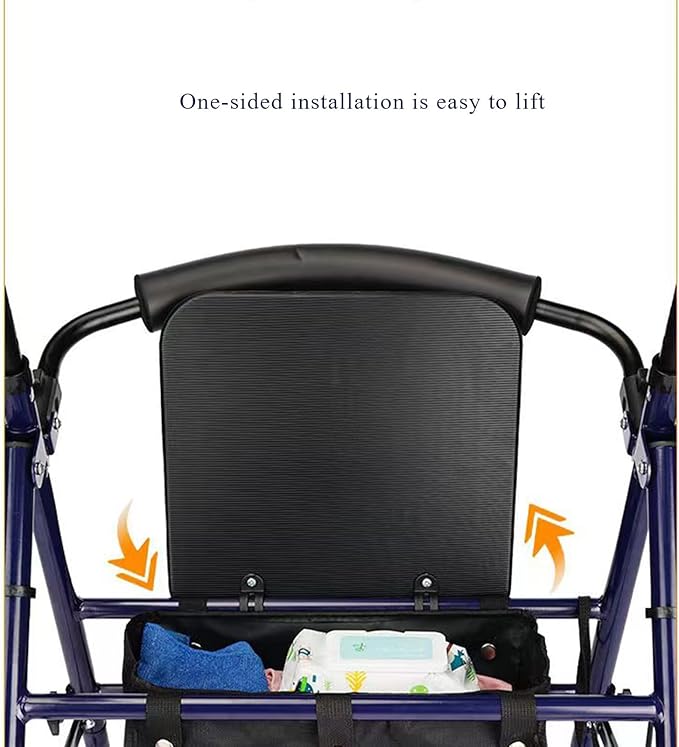 HMZ Rollator seat Cushion,Replacement seat for rollator Walker 12"x12",Rolling Walkers Replacement Parts.(1Ea Black)