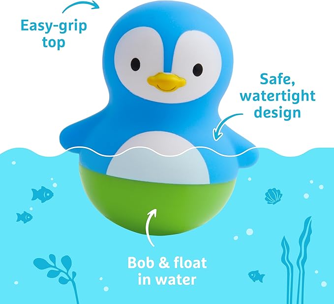 Munchkin® Bath Bobbers Mold Free Baby and Toddler Bath Toy, 6+ Months, Polar Bear/Penguin