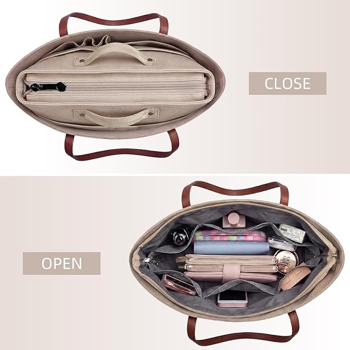 VANCORE Purse Organizer Insert for Handbags,Tote Bag Organizer Insert with Zipper Bag,Premium Handbag Organizer Inside Liner for Women