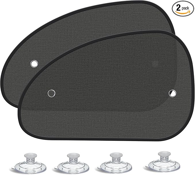 DETAILSAVER 2026 New Upgrade Car Window Shades for Side Window 25"X15"(2 Pack),Car Window Shade for Baby Suction Cup,Sun Shade Side Window Can Blocks 99.98% UVR