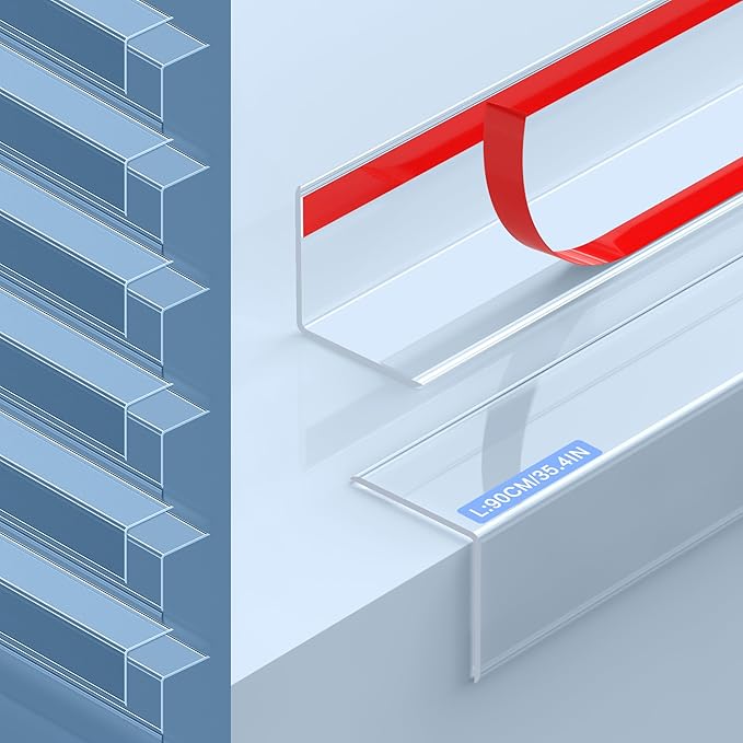 12PCS Clear Self-Adhesive Wall Corner Protectors，Corner Guards & Edge Protector for Wall Door Frame Cabinet Baseboard & Door, Table, Stair (35.4" X 1.18")