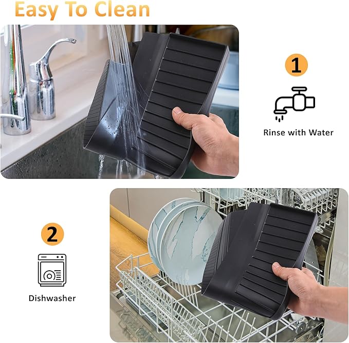 Sink Edge Protector with Suction Cup 4"x30", Silicone Sink Splash Guard for Kitchen & Bathroom, Protect Countertop from Scratches, Stains, for Stainless Steel Granite Quartz-Black