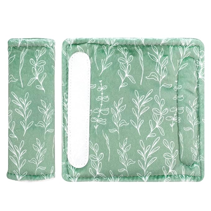 Baby Car Seat Strap Covers Shoulder Pads for Baby Kid, Super Soft Infant Carseat Belt Covers for All Car Seat Stroller,Green Sage