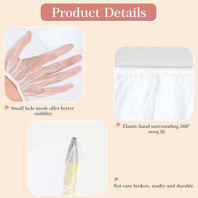Baby Mosquito Net for Stroller, Perfect Bug Net for Stroller/Bassinets/Cradles/Playards/Pack N Plays and Portable Mini Crib, Durable Baby Insect Netting, White