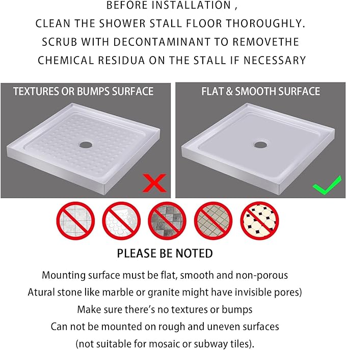 Yimobra Shower Stall Mat Non Slip, 21x21 Inch, Soft Square Bath Mat for Shower with Suction Cups and Drain Holes, Stall Floor Mats for Bathroom, Machine Washable, Bathroom Accessories, Beige