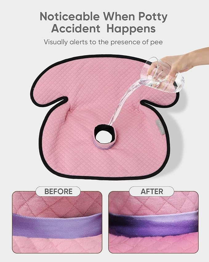 TinlyFinly 2 Pack Baby Potty Training Car Seat Protector, Waterproof Car Seat Liner for Potty Training Toilet, Baby Infant Toddler Piddle Pad Fits for Carseat, Stroller, Highchair - 2 Pack, Pink