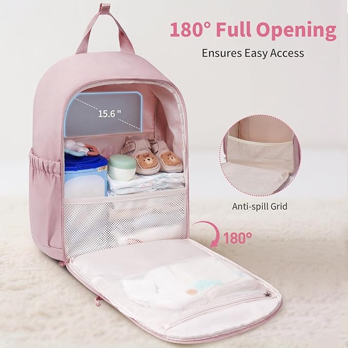 CEI-CEI Diaper Bag Backpack Large Baby Diaper Bag Water-resistant Travel Diaper Backpack for Boys Girls Newborn with Insulated Pockets, Changing Pad, Stroller Straps