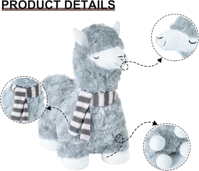 Marwood Cute Door Stopper Decorative Door Stops for Home and Office, Goat with Scarf Weighted Interior Doorstop Fabric Stuffed Animal Door Stopper Floor Decorative