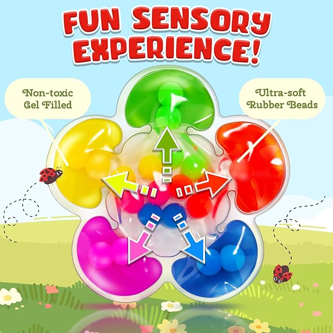 Color Sorting Toys Sensory Toys, Fine Motor Skills Game for Toddlers, Color Matching Toy Preschool Learning Activities Educational Calm Down Montessori Toy for Kids Boys Girls Ages 1 2 3 As Gifts