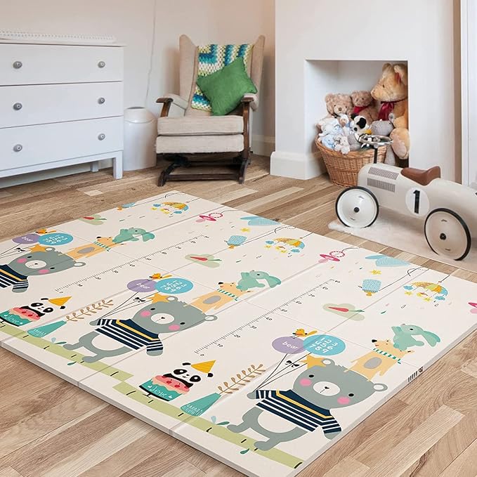 UANLAUO Baby Play Mat for Floor, Kids Play Mats 71x59 Playpen Mats Extra Large Waterproof Activity Playmats for Babies and Toddlers Infants Tummy Time, Foam Baby Crawling Mat with Travel Bag