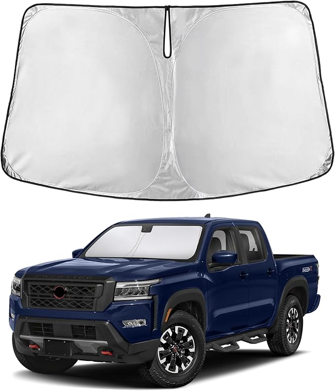 EcoNour Windshield Sun Shade for Nissan Frontier 2022–2023 2024 2025 2026 | Car Sun Shade Windshield & Window Shade | Sun Shade for Car Windshield | Foldable Windshield Cover with, Car Accessories