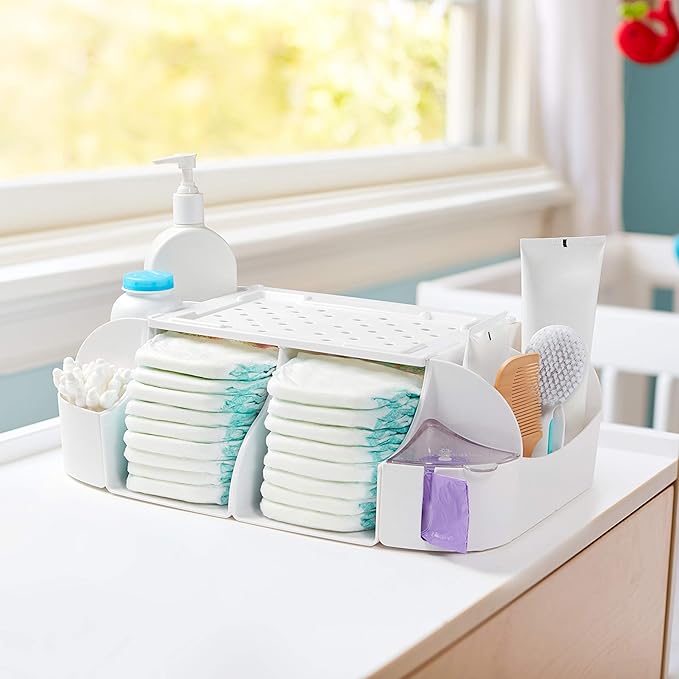 Munchkin® Diaper Change Organizer, Green/White (Pack of 6)