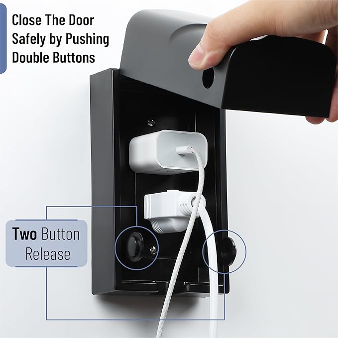 Bates - Baby Safety Outlet Cover Box, Black, Outlet Covers Baby Proofing, Plug Covers for Electrical Outlets