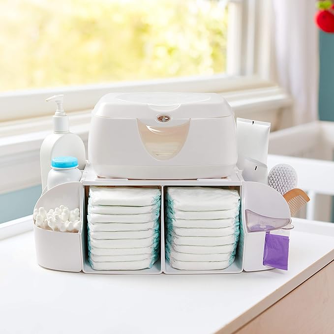 Munchkin® Diaper Change Organizer, Green/White (Pack of 6)