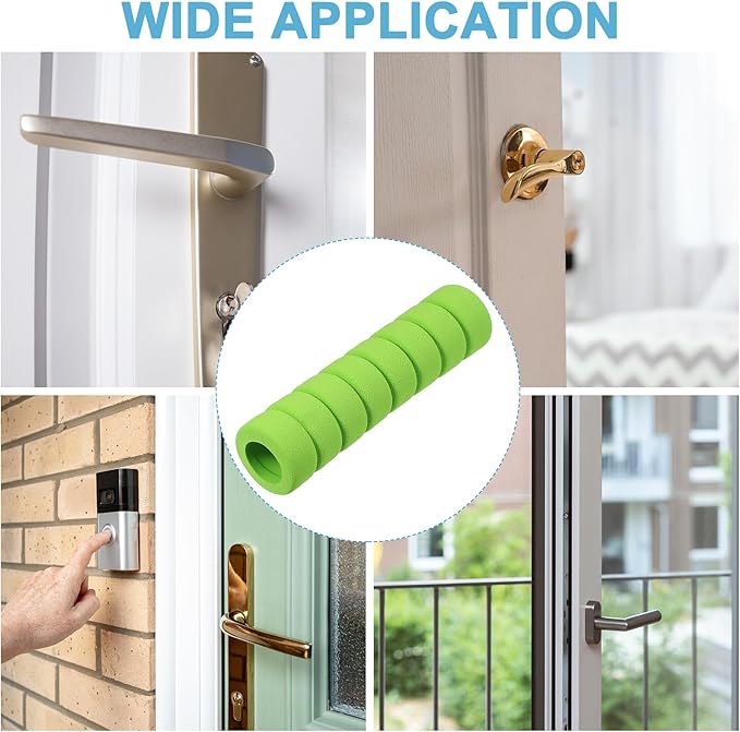 PATIKIL EVA Foam Door Handle Cover, 6 Pcs Anti-Collision Door Knob Spiral Covers Door Handles Protective Safety Cover Guard Sleeve for Bedrooms Bathrooms Offices Furniture, Green