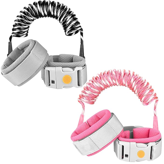 Accmor Anti Lost Wrist Link with Induction Lock, Toddler Harness Walking Leash, Reflective Child Safety Wristband, Upgrade Child Wrist Leashes with Magnetic Unlock Design (6.5ft) - for Boys and Girls