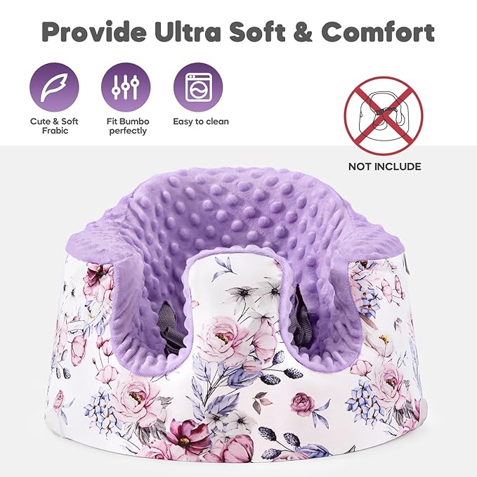 Seat Cover Compatible with Bumbo, Booster Seats Accessories, Soft Breathable Cover for Baby Girl Boy, Cover Only