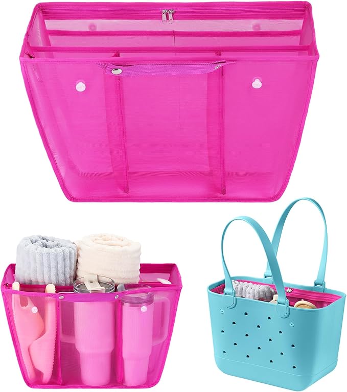 OUTXE Beach Bag Organizer Inserts Compatible with Large Simple Modern Bag Accessories, Lightweight Mesh Insert Divider Pouch for L Simple Modern Bag, Fits Travel, Pool, Boat, Sports