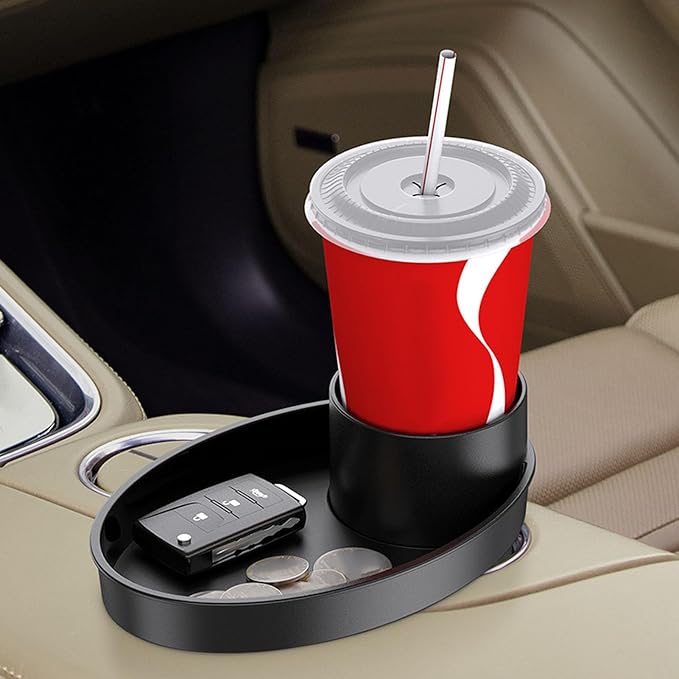 Keenso Car Seat Snack Tray,Portable Travel Rotating Cup Holder Plate for Car Seats, Booster,Stroller (#11)