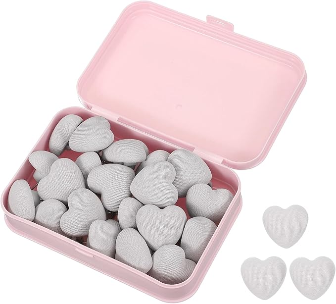 uxcell 20 Pcs Duvet Cover Pins to Hold Comforter Inside, Duvet Clips with Soft Fabric Material for Quilt Cushions Curtains, Gray (Heart)