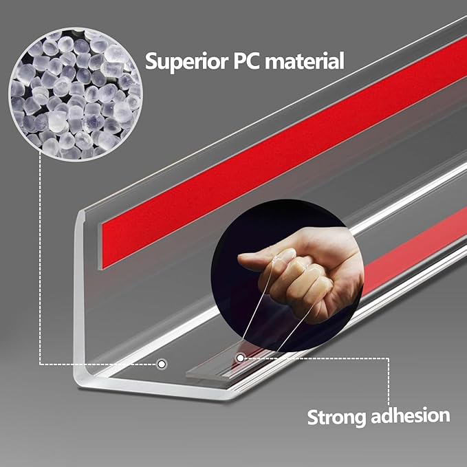 Wall Corner Protector - 2PCS, 59"x1.18" - Self Adhesive Clear Corner Protectors for Walls, Cabinet Doors, Edge Protector Trim; Easy to Install Corner Guards for Walls (150cm x 3cm)