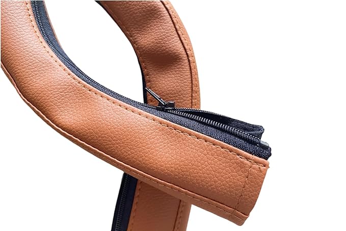 Baby Stroller Handle Protect Cover Compatible for Uppababy Vista V1 V2 Stroller, Armrest Bar Sleeve Case, Stroller Accessories, One Pair (Brown)