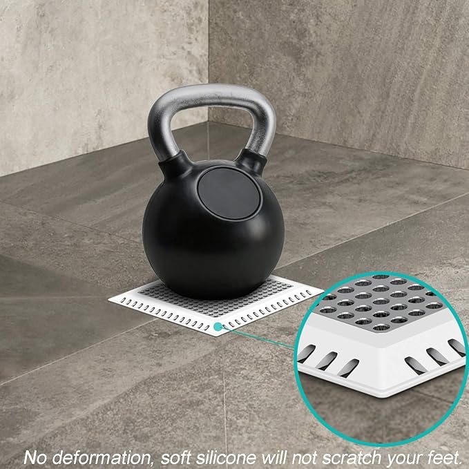Aojuxix Hair Catcher/Drain Strainer/Shower Drain Cover for Bathroom Floor Drain, Stainless Steel and Silicone (Patented Product)