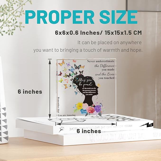 Inspirational Gifts for Women Friends Birthday, Teacher Appreciation Gifts, Thank You Gift for Coworker, Farewell Gift for Friends Female Nurse Counselor Boss Lady Sister