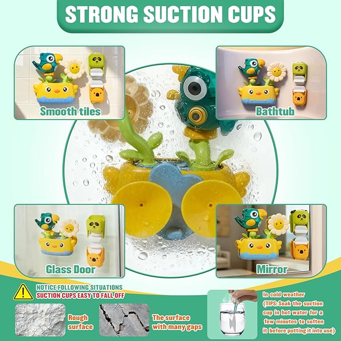 Baby Bath Toys for Kids Ages 1-3, Interactive Bath Toys for Toddler 2-4 Bathtub Water Pool Shower Toys with Watering Can and Tub Toys for Babies 12 18 Months