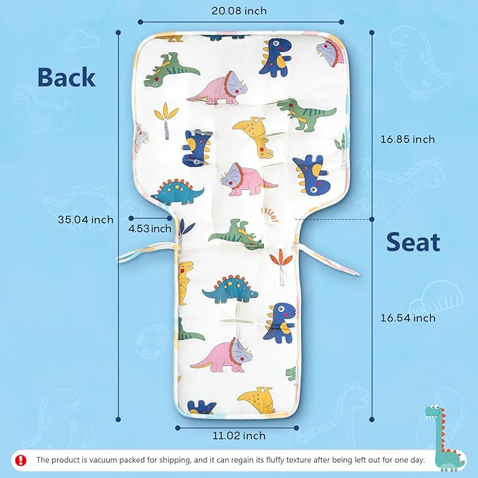 IPOZITO Baby High Chair Cover, Machine Washable High Chair Pad, Soft Highchairs Covers for Baby, Protects from Spills and Crumbs, Fits 3-5 Point Harness Chairs