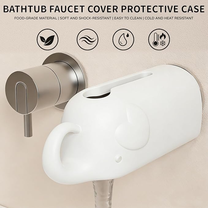 Bath Spout Cover, Silicone Bathtub Faucet Cover, Bathtub Spout Cover, Spout Cover Bathroom Tub, Universal Size for bathtub protection in bathrooms, preventing impact