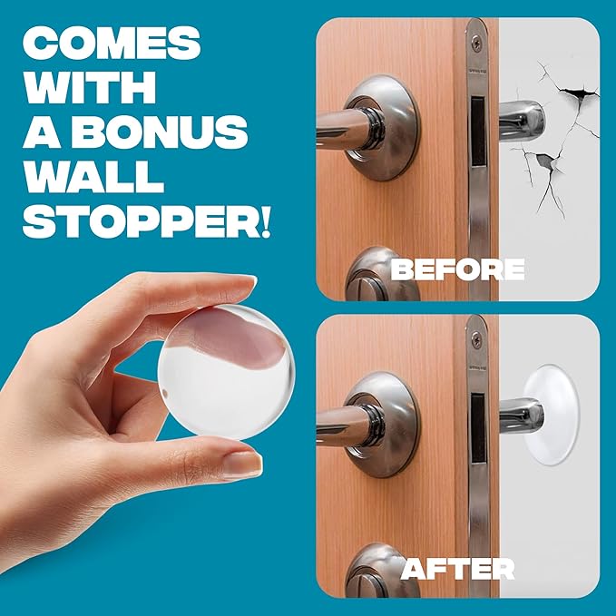 Strongest Home 2-Pack XL Heavy Duty Door Stoppers for Bottom of Door - Durable Door Stop Wedge with Superior Grip, X-Large Rubber Door Stopper Wedge for Large Gaps & Any Surface, 5-Inch Long - Chrome