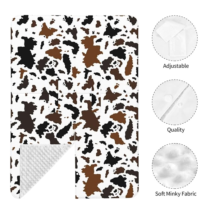 Western Cow Print Baby Car Seat Canopy Cover Multi Use Nursing Cover for Mom Nursing Covers Newborn Cow Print Shower Gift