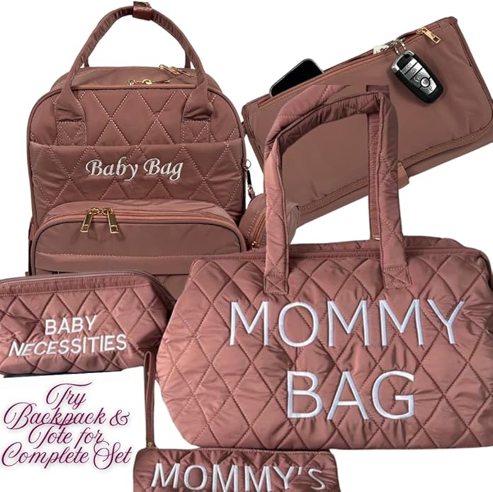 SLyTesha Oversized Mommy Diaper Bag - Travel & Hospital Bag for Baby