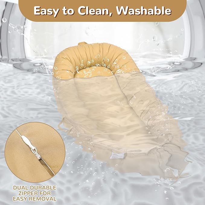 EAQ Baby Lounger, Infant Lounger for Newborn,Portable Baby Nest Cover Breathable & Soft, Newborn Essentials
