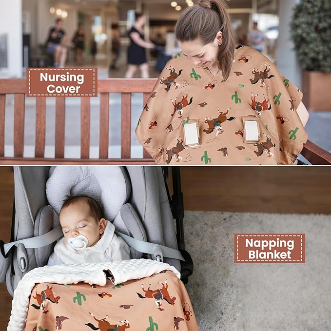 Rquite Car Seat Cover Baby, Carseat Covers Baby Girl, Winter Infant Car Seat Cover, Warm Minky Car Seat Canopy, Baby Carrier Cover with Peekaboo Opening, Multi Use Nursing Cover & Toddler Blanket
