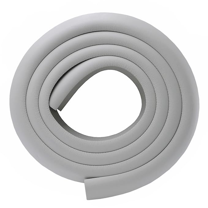 M2cbridge L Shape Extra Thick Furniture Table Edge Protectors Foam 6.5 Ft (Grey)