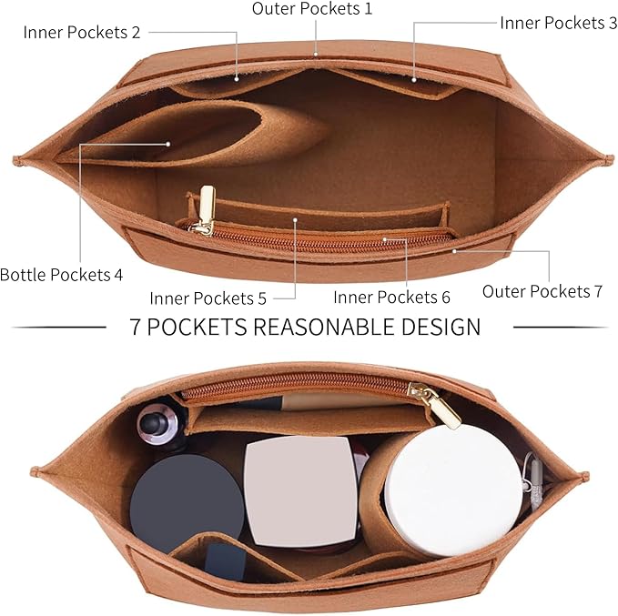 Purse Organizer Insert for le pliage Le Pliage S Handbags Insert（EarthColo, Small）