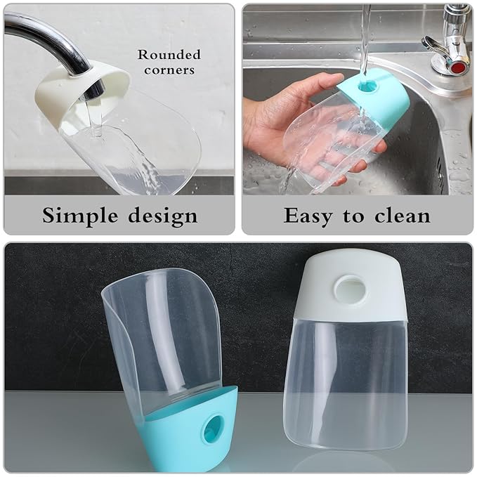 Bathtub Extender 2 Pack Silicone Faucet Extender for Kids Kitchen Sink Bathtub Spout Baby Bathroom Faucet Extenders for Kids Hand Washing Faucets Extenders Fit for Most Faucets