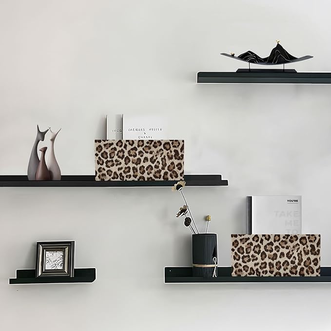 Kcldeci Leopard Print Storage Bins for Organizing 2Pack, Animal Skin Tiger Sturdy Basket Foldable for Shelves Closet Nursery Toy