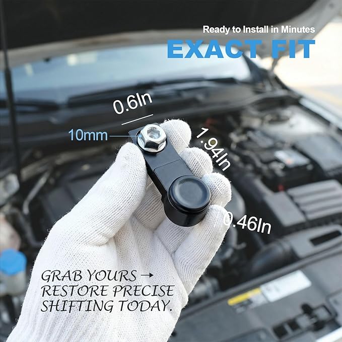 Quality 09G321397A Automatic Transmission Shift Cable Connector Base, Durable Gearbox Shifter Cable Adapter for VW Jetta Tiguan Passat Audi Octavia Seat, Direct Replacement Kit Include Bushing