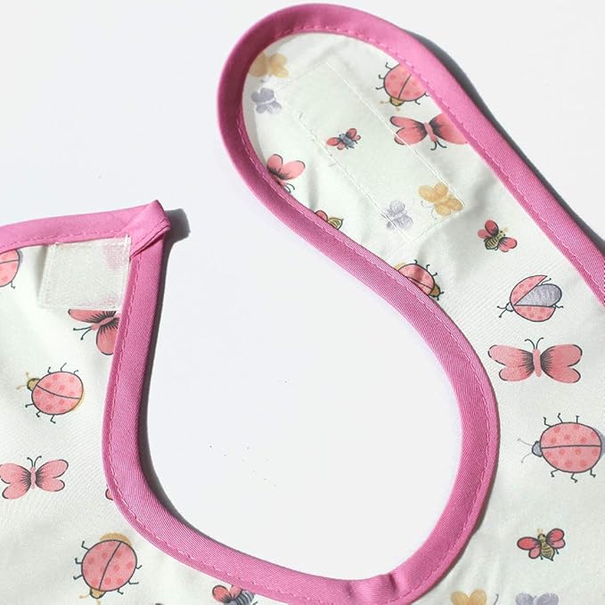 Plie Full Coverage Waterproof Feeding Bib for Toddlers – Extra Long Apron Bib for Mealtime, Self-Feeding, High Chairn