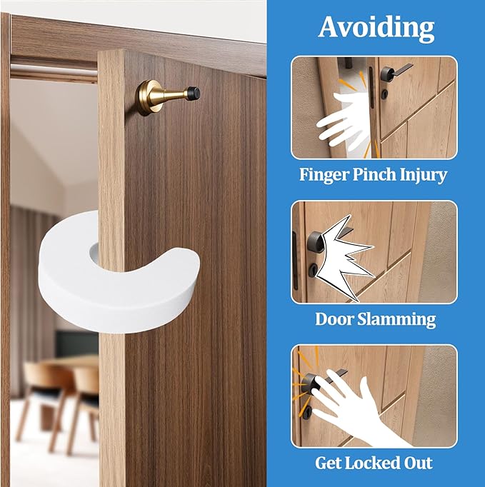 Door Finger Pinch Guard, 9 Pack Foam Door Stopper,Anti Door Slam Stopper for Safety & Protection Door Slam Stopper
