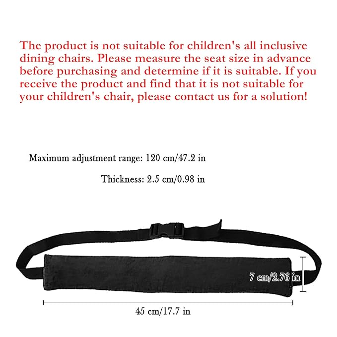 High Chair Straps, Universal Baby Safety Strap, Highchair Harness for Infant&Toddler's（Black）