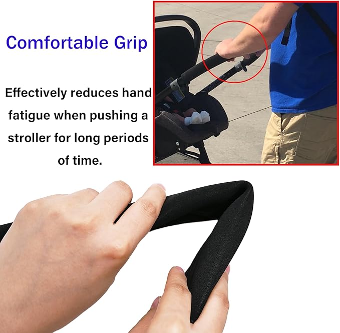 18.7 * 1.37 * 1.37inches Stroller Armrest Handle Cover,Pushchair Handlebar Sleeve,Universal Protective Case Grip Bar Covers Replacement