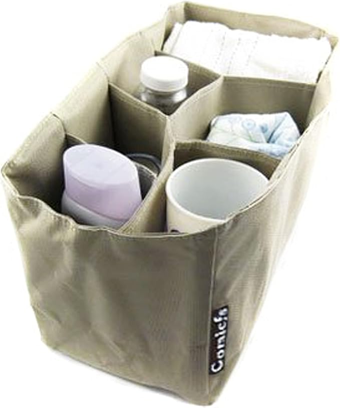 Comicfs Baby Diaper Bag Insert Organizer (Dimensions: 12 X 6.4 X 8 Inch, Khaki)