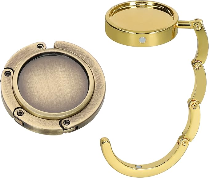 kwmobile Purse Hanger for Table (Set of 2) - Purse Hook for Table - Folding Handbag Hanger - Portable Bag Holder